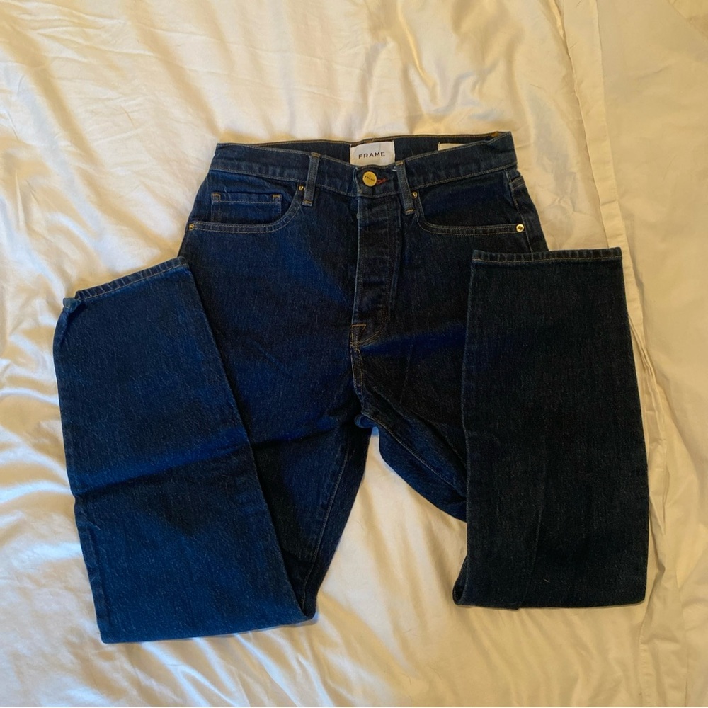 Dark Blue Frame Jeans - Le Original - Size 27